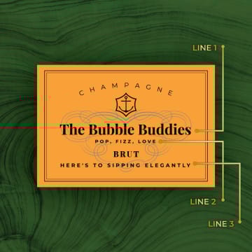 Personalized Veuve Clicquot Yellow Label Champagne Custom Label Bottle