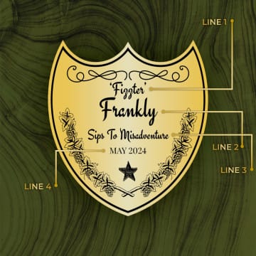 Personalized Dom Perignon Brut Champagne Custom Label Bottle