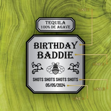 Personalized Patron Silver Tequila Custom Label Bottle