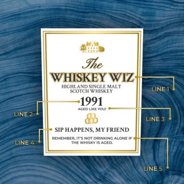 Personalized Macallan Single Malt Scotch Whisky Custom Label Bottle