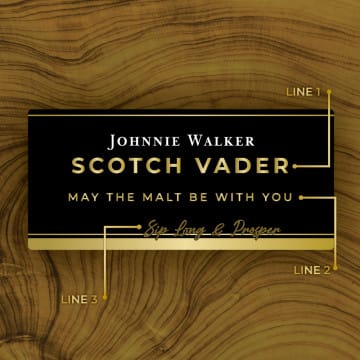 Personalized Johnnie Walker Black Scotch Whisky Custom Label Bottle