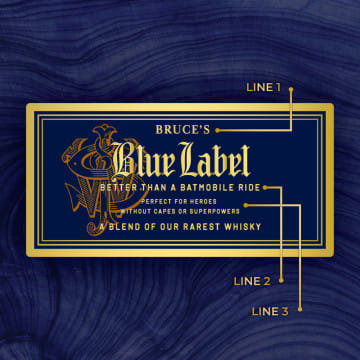 Personalized Johnnie Walker Blue Label Scotch Whisky Custom Label Bottle