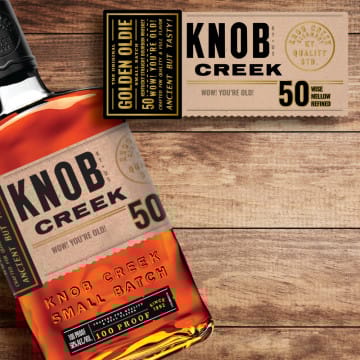 Personalized Knob Creek Kentucky Bourbon Whiskey Custom Label Bottle