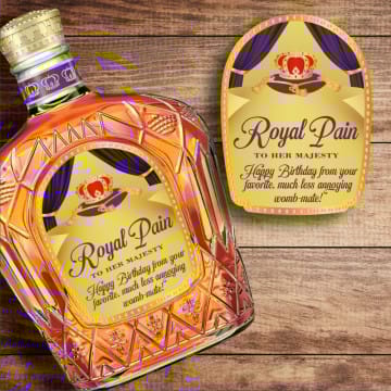 Personalized Crown Royal Canadian Whisky Custom Label Bottle