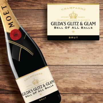 Personalized Moet & Chandon Brut Champagne Custom Label Bottle