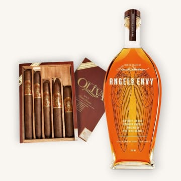 Angel's Envy Bourbon Whiskey Pairing with Oliva Cigars