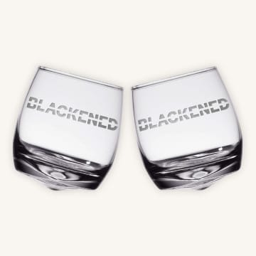 Blackened Whiskey 'Rocking Rocks' Glasses (Set of 2)