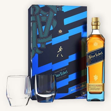 Johnnie Walker Blue Label Gift Set with 2 Glasses