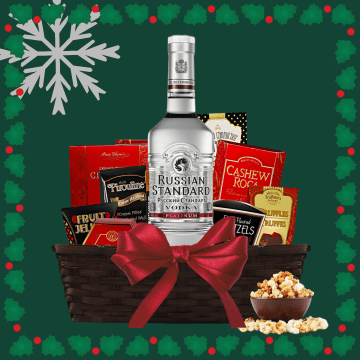 Russian Standard Platinum Vodka Gift Basket