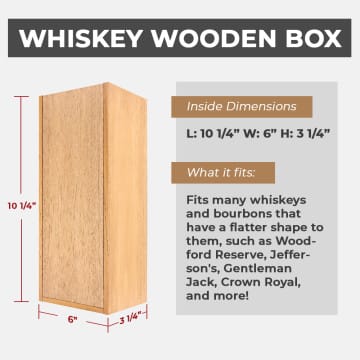Wooden Whiskey Box (Engravable)