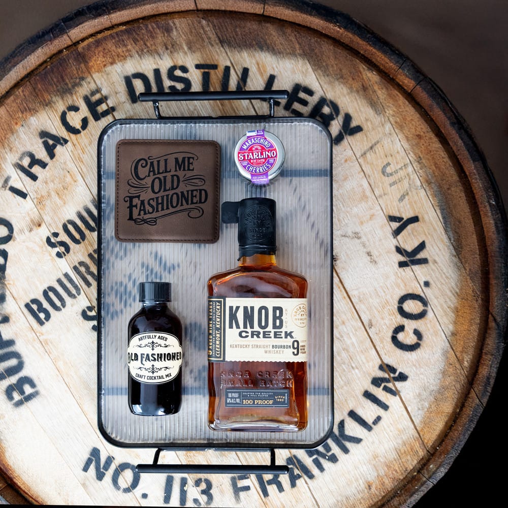 Knob Creek Old Fashioned Whiskey Gift Crate | Premium Set