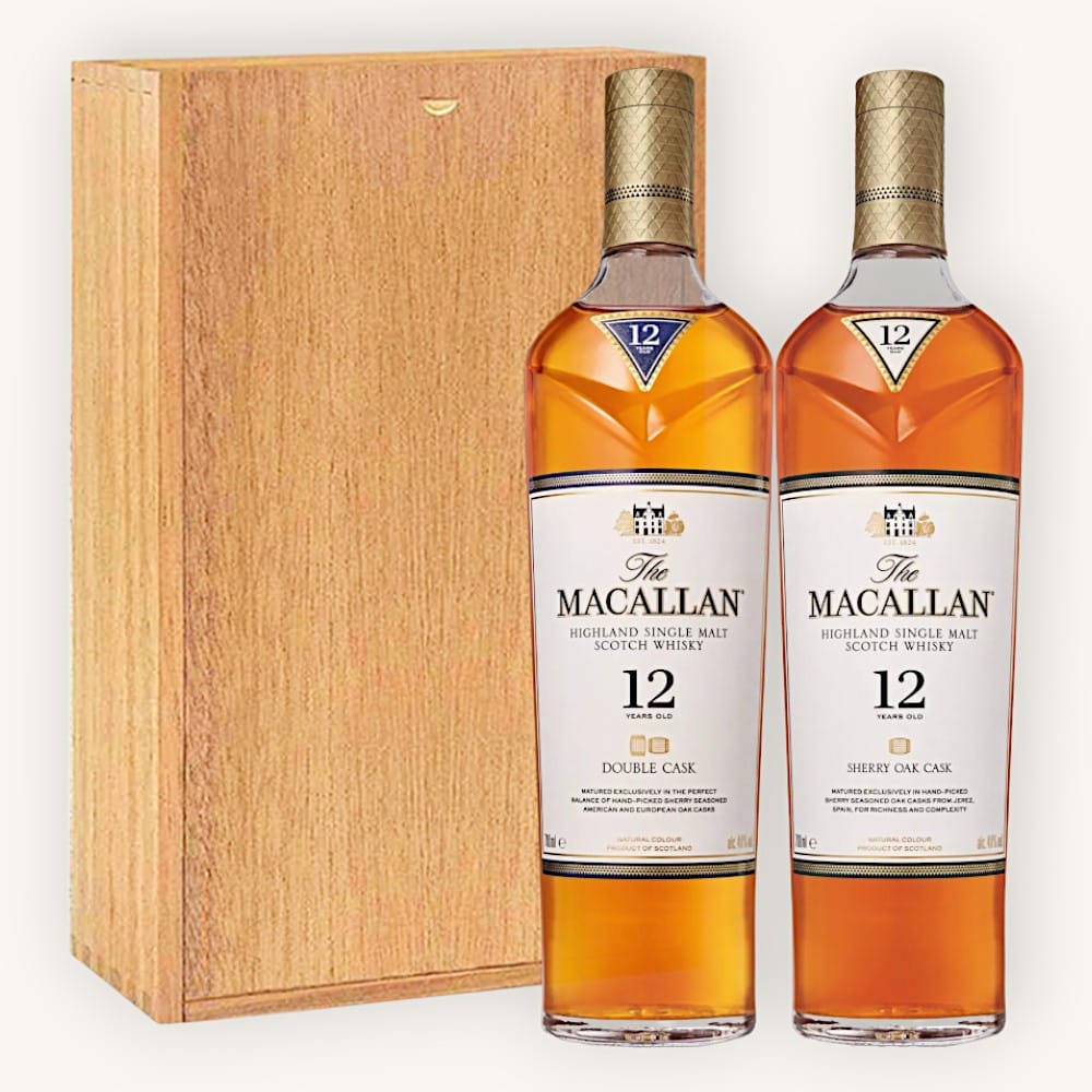 【限定セール‼️】MACALLAN 12 空き瓶+箱付き Send a 2 Pack Macallan 12 Year Gift Set Online!