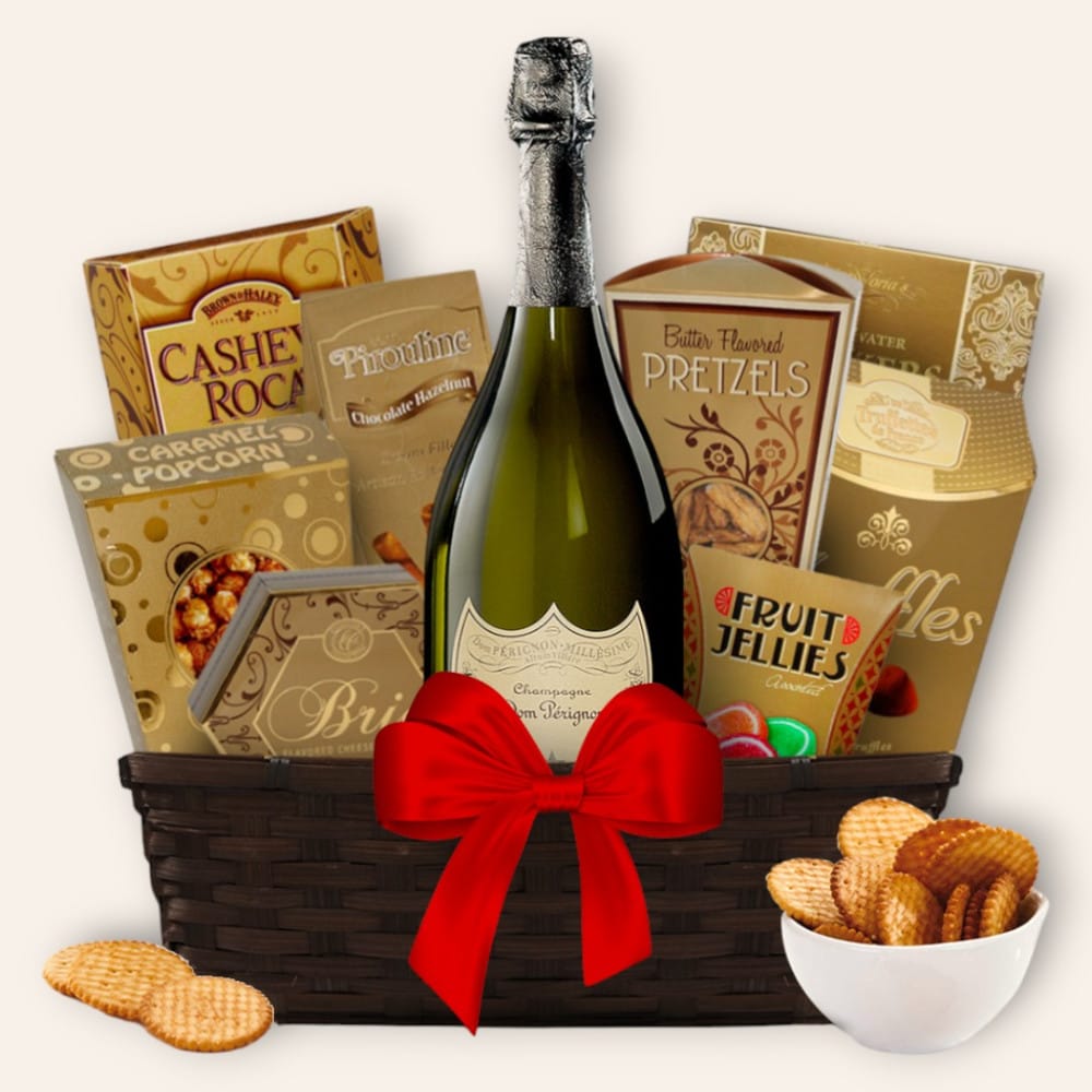 Send Dom Perignon Gift Basket Online!