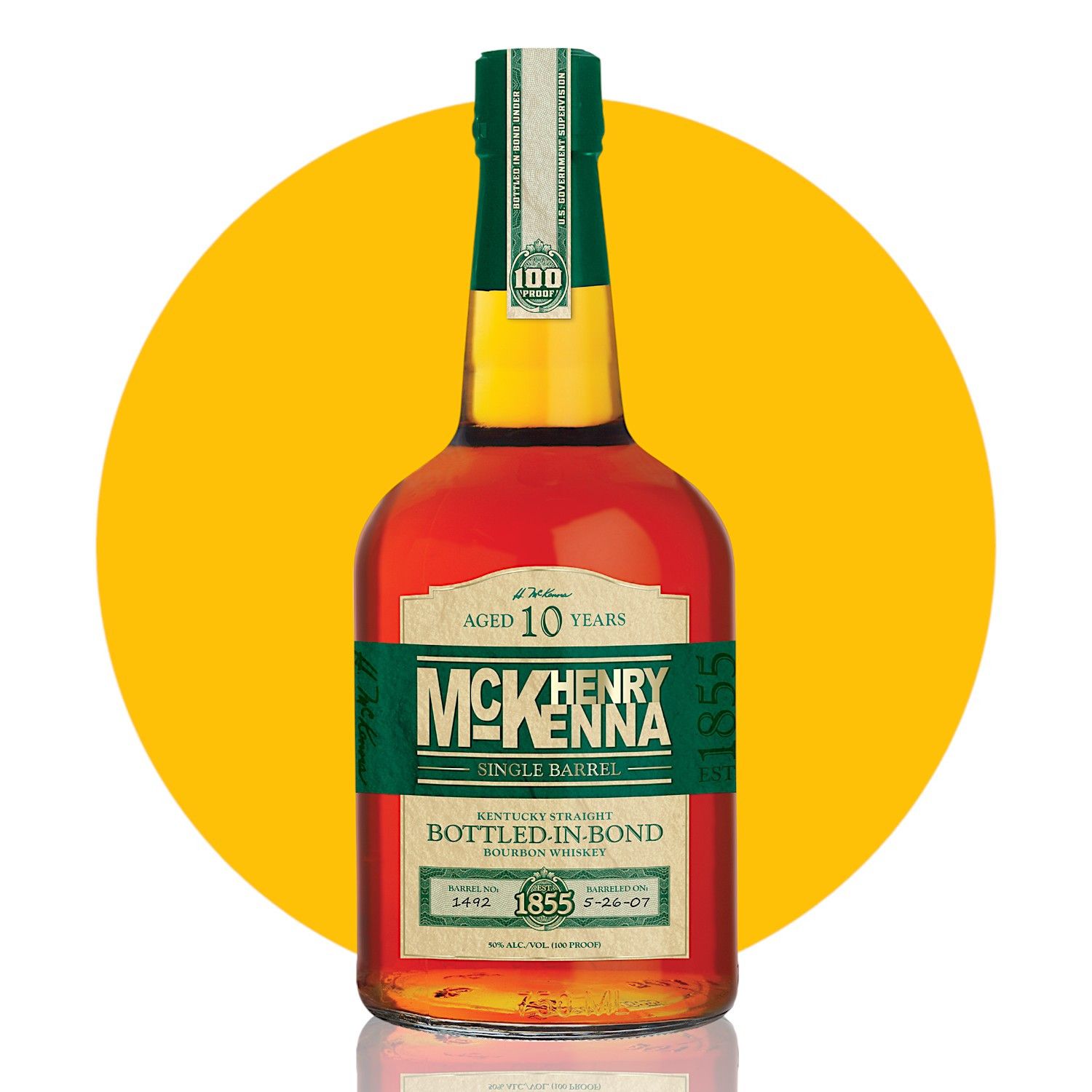 Henry McKenna 10 Year Single Barrel Bottled In Bond Bourbon