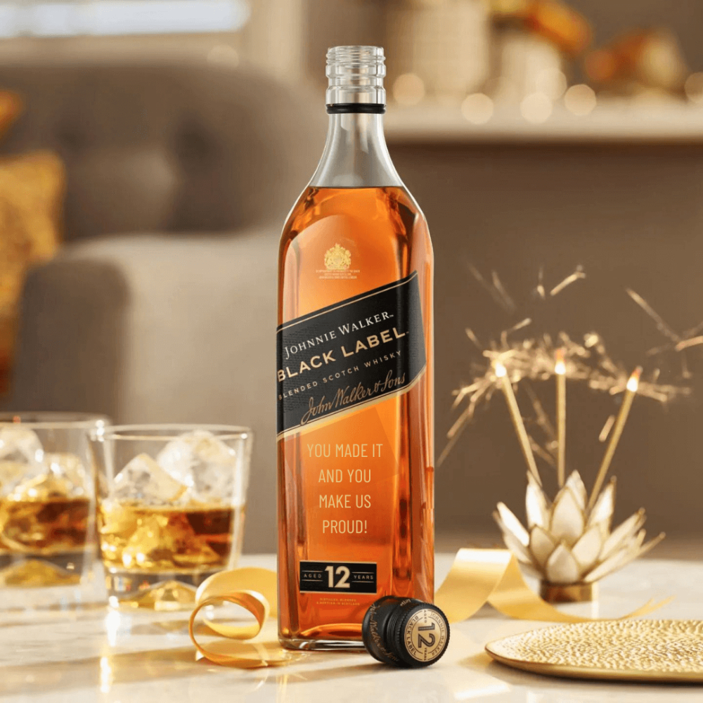 Custom Johnnie Walker Black Label - Engrave & Personalize