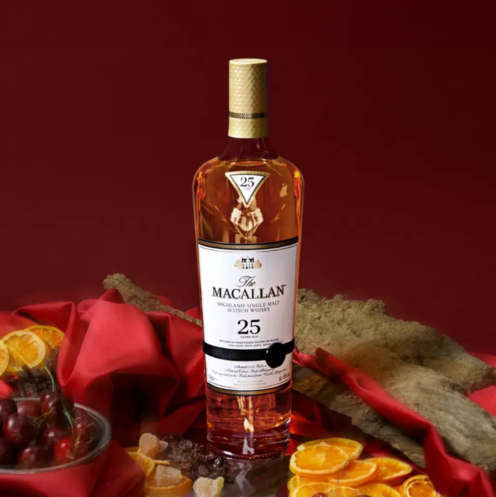 The Macallan シングルモルトウイスキー 750ml 25年 Macallan 25 Year Sherry Oak Single Malt Scotch Whisky Online!