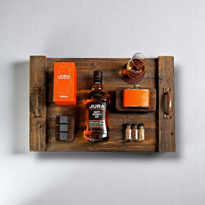 Father's Day Scotch Gift Set – Personalized Jura Whisky, Flask