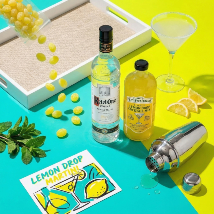 Tito's Lemon Drop Martini Gift Set - Citrus Cocktail Kit