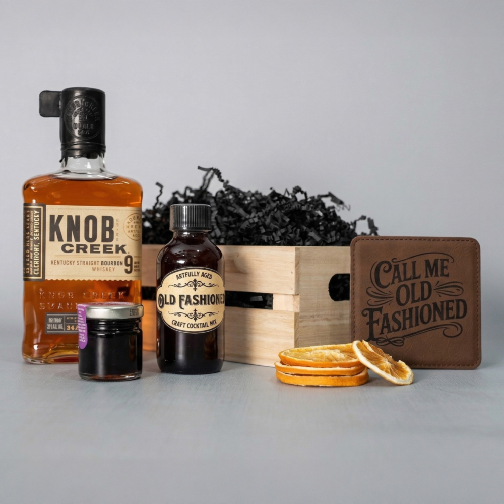 Knob Creek Old Fashioned Whiskey Gift Crate with Mix