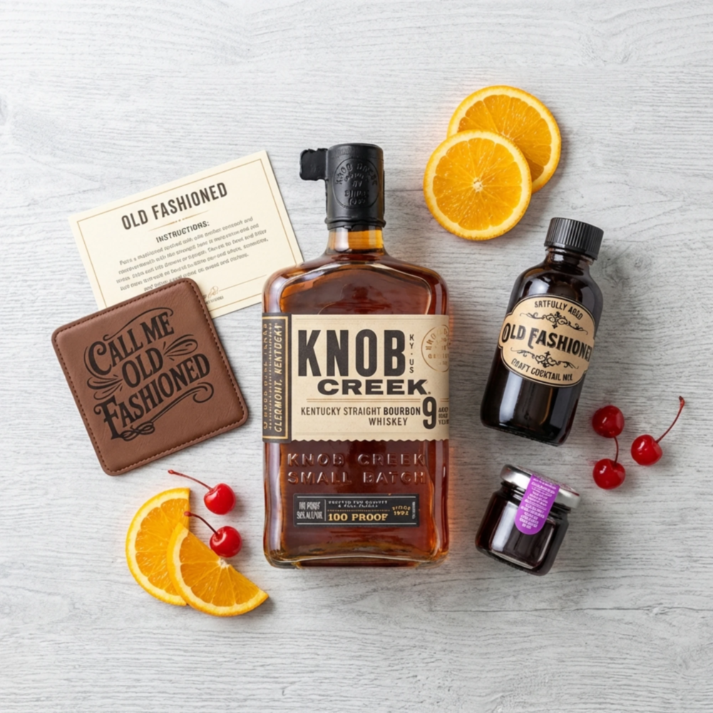 Knob Creek Old Fashioned Whiskey Gift Crate with Mix