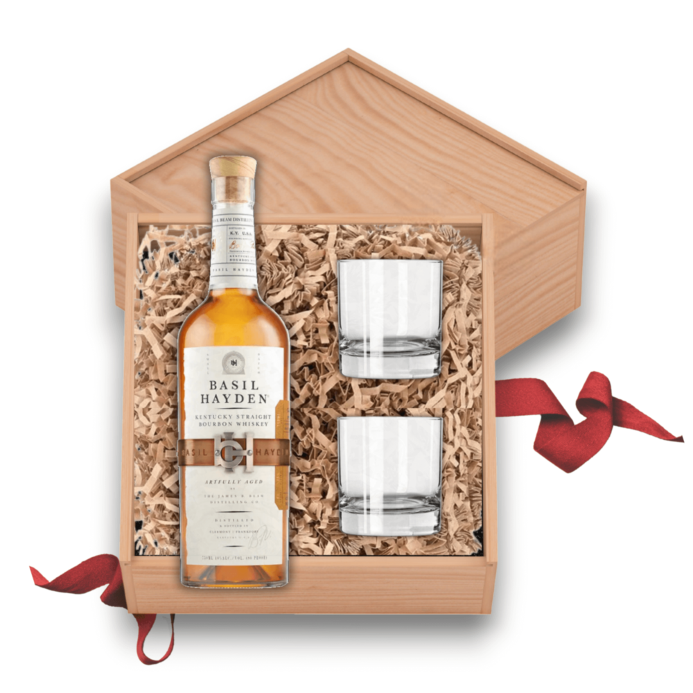 Send Basil Hayden Bourbon Whiskey Gift Set with Glasses