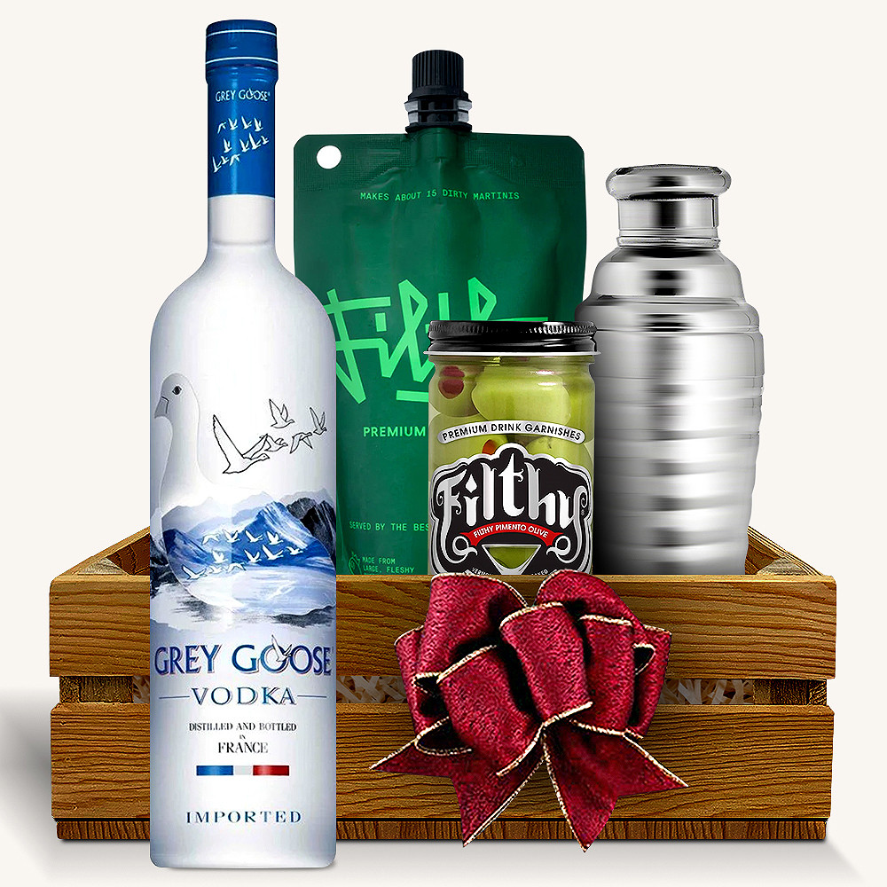 Send Grey Goose Original Vodka Gift Basket Online!