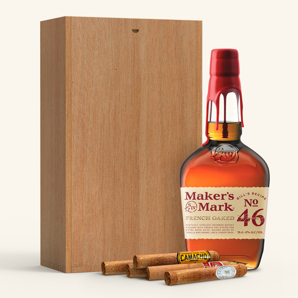 Maker's Mark 46 Bourbon Gift Set with Cigars