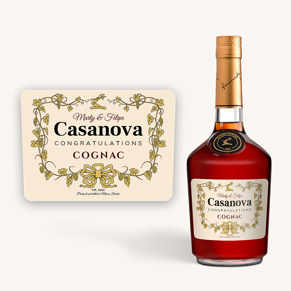 Personalized Label to fit a Hennessy Bottles – Creabels