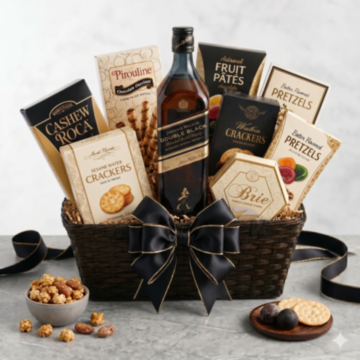 Johnnie Walker Double Black Gourmet Gift Basket