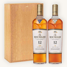 The Macallan 12 Year Old & Ao ウイスキーセット The Macallan 12 Year Sherry Oak 750ml Gift Set W/Gift Box+Glasses+