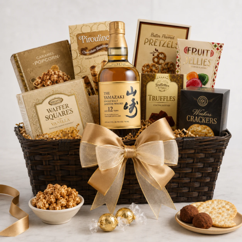 Yamazaki Single Malt Japanese Whisky Gift Basket