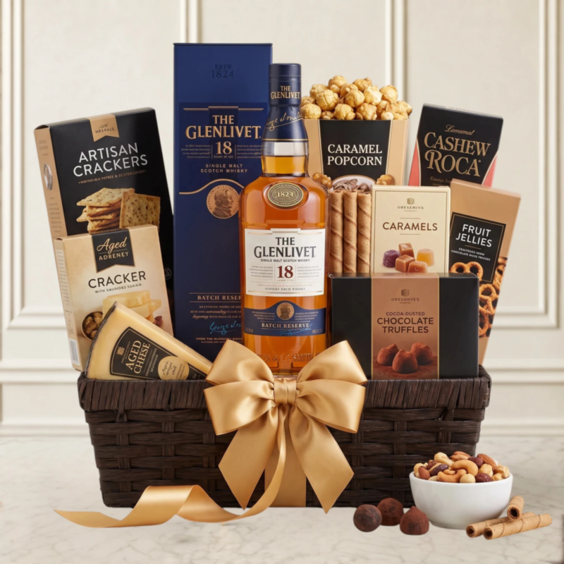 Glenlivet 18 Year Scotch Whisky Gourmet Gift