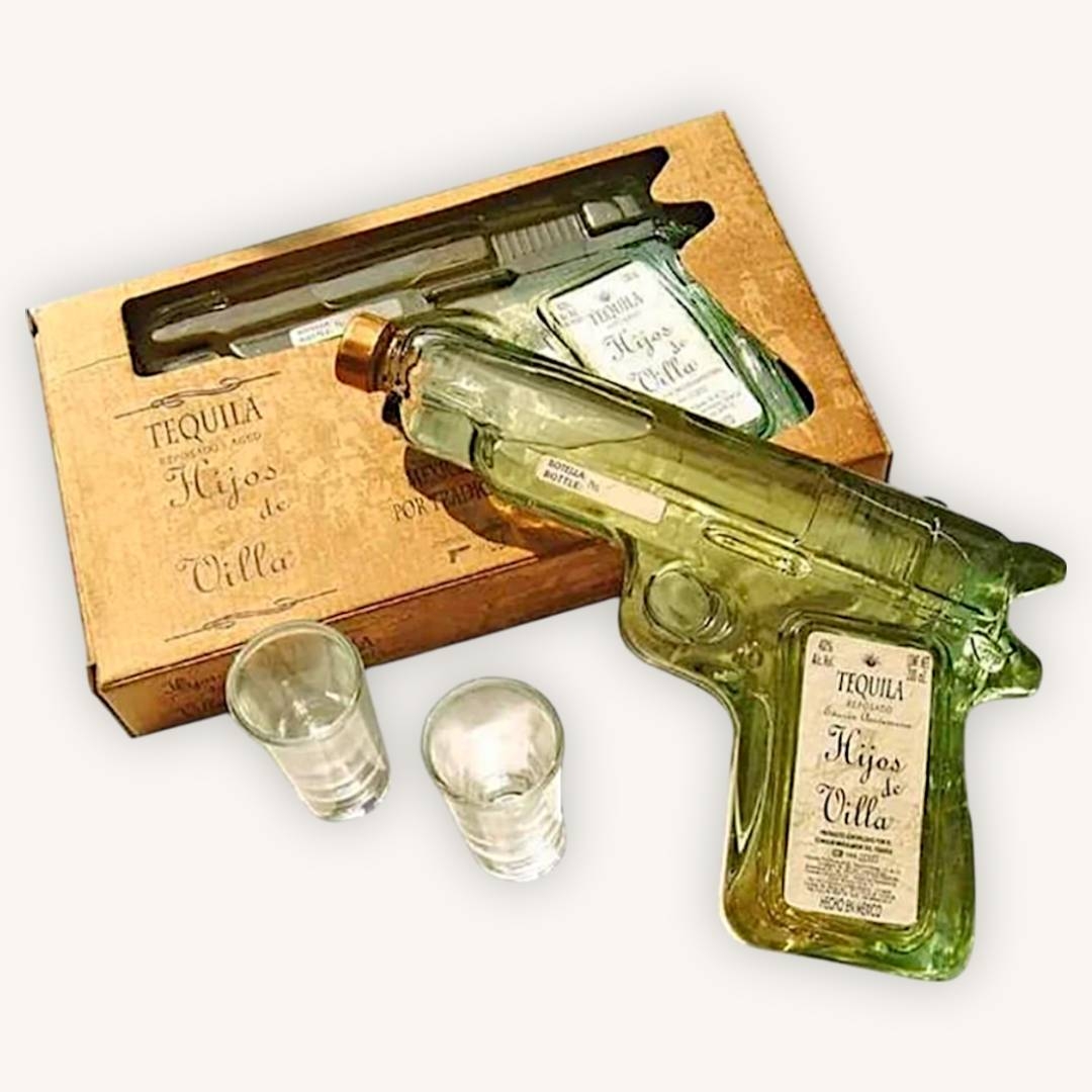 Hijos de Villa Reposado Pistol Tequila 200ml - Unique Tequila Gift
