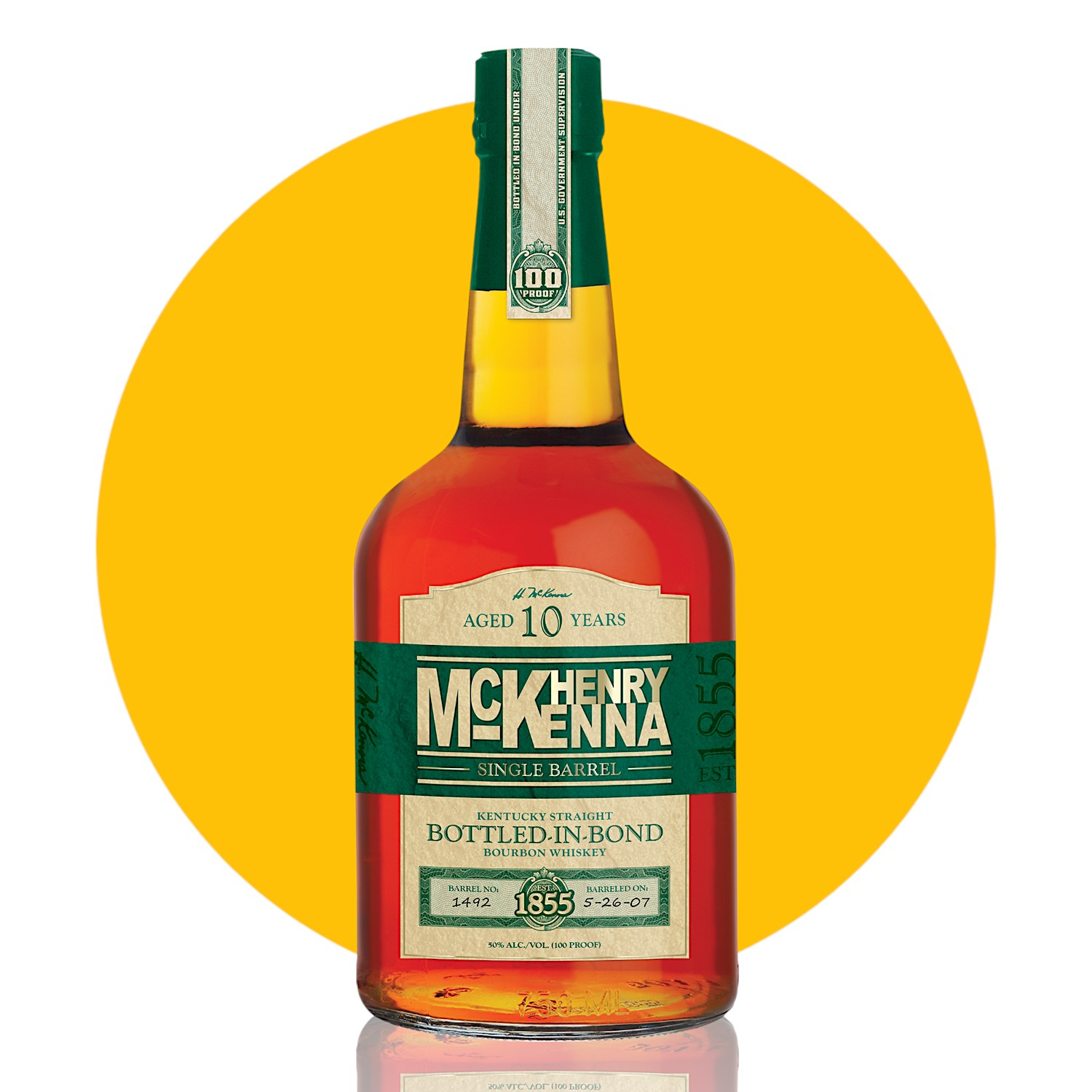終売の希少Virgin Bourbon 10年・7年セット Henry McKenna 10 Year Single Barrel Bottled In Bond Bourbon