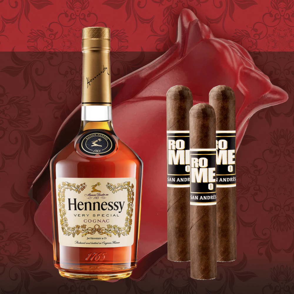 Hennessy VS Cognac with Bro-Rose & Cigar Set - Exclusive