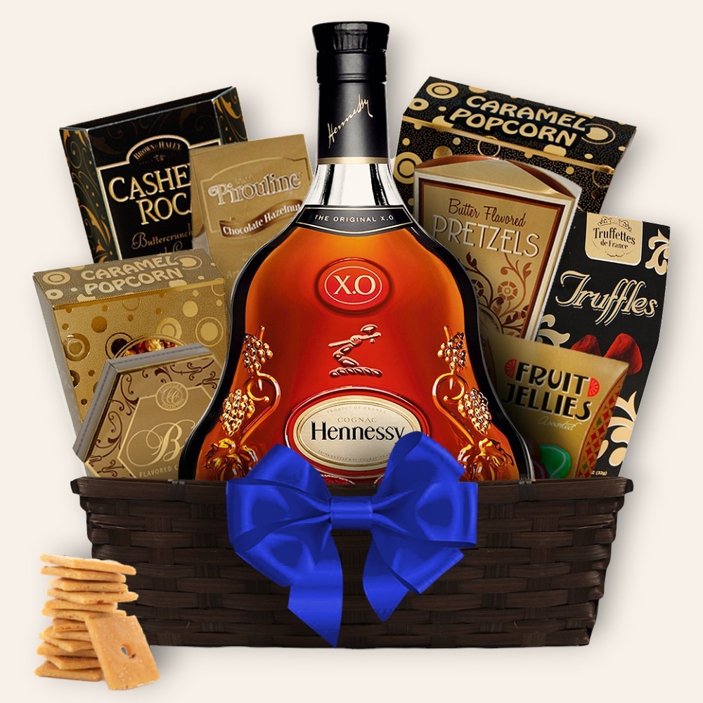Send Hennessy XO Cognac Gift Basket Online TODAY!