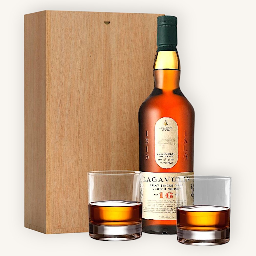 Send Lagavulin Scotch Whisky Gift Set with Glasses Online