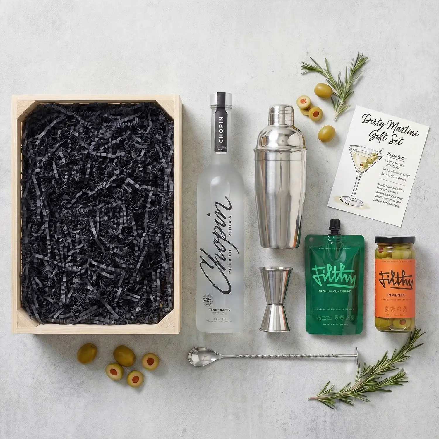 Dirty Martini Gift Set (Chopin)