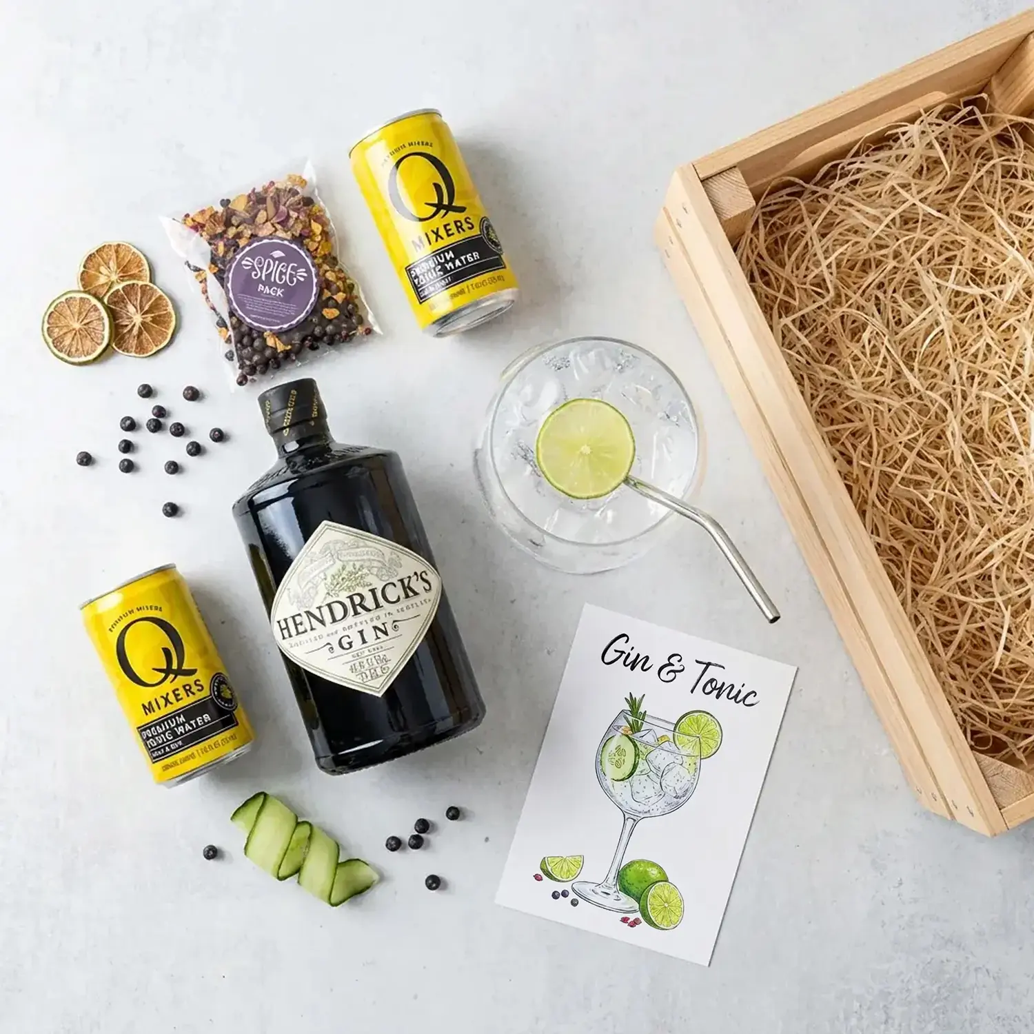 Gin & Tonic Cocktail Gift Set with Hendrick's Gin