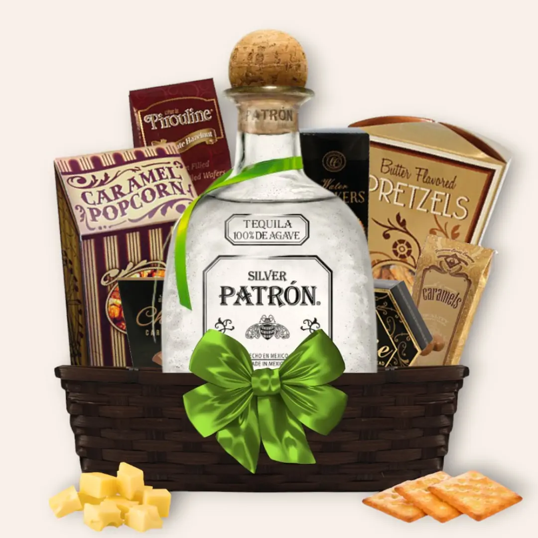 Patron Silver Tequila Gift Basket