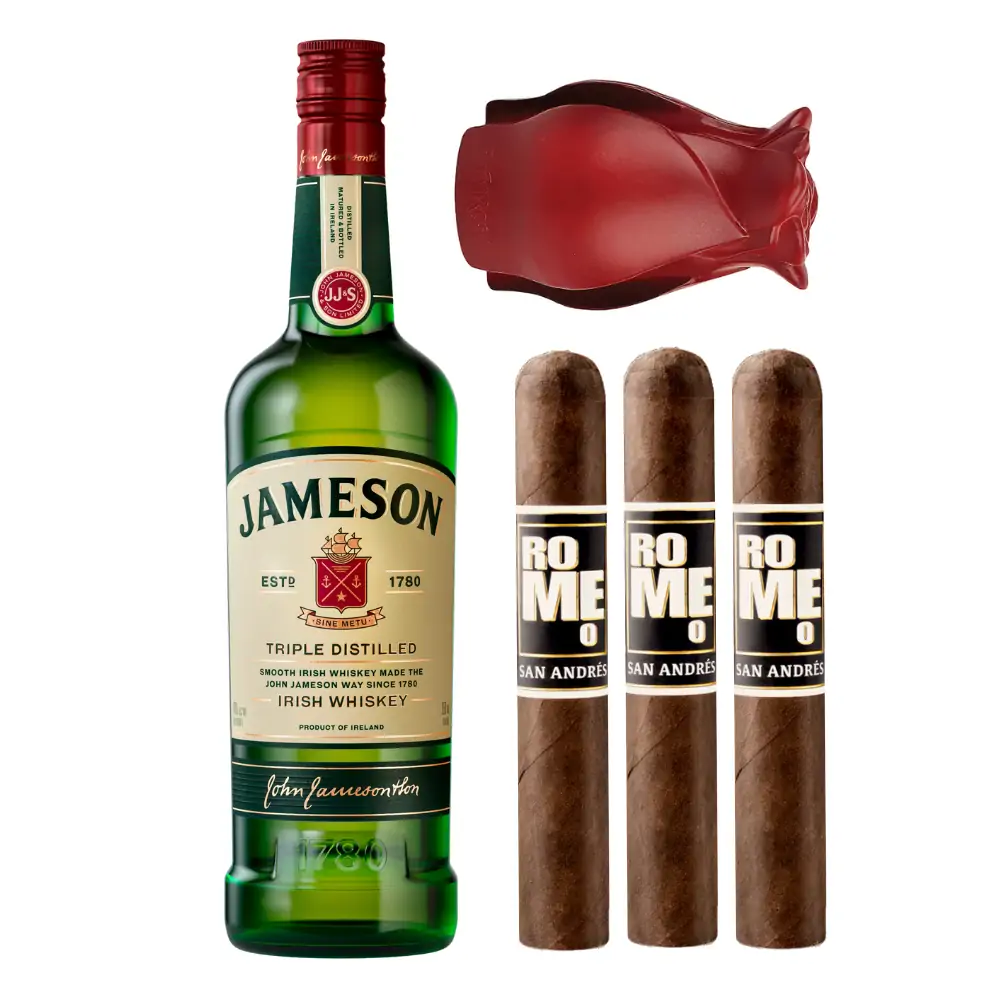 Jameson Irish Whiskey with Bro-Rose & Cigar Set
