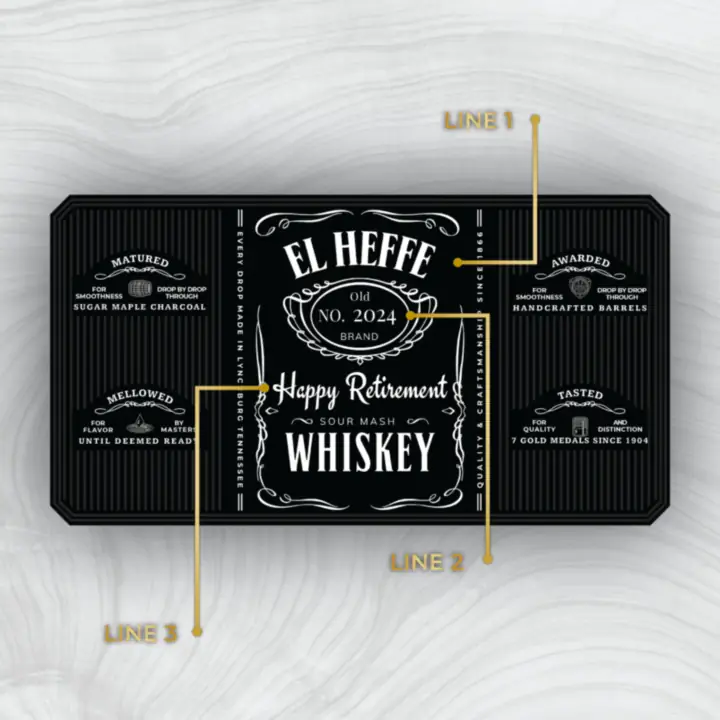 Jack Daniel's Old No 7 Custom Label Bottle
