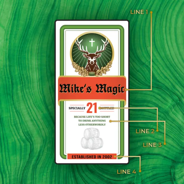 Jagermeister Custom Label Bottle