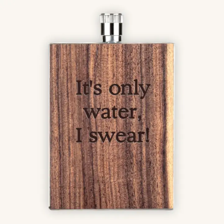 Garrick' Exotic Wooden Engraved Flask