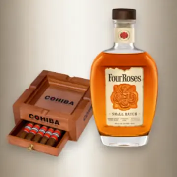 Four Roses Small Batch Bourbon & Cohiba Robusto Cigars Pairing Gift Set