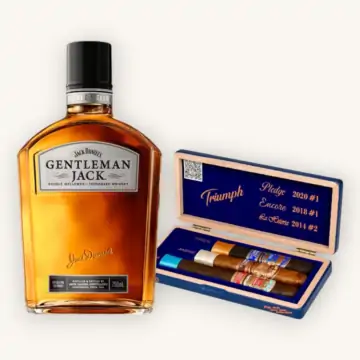 Gentleman Jack Whiskey & Perez Carrillo Triumph Trilogy Cigars Pairing Gift Set