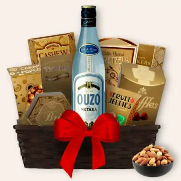 Greek Ouzo Gourmet Gift Basket