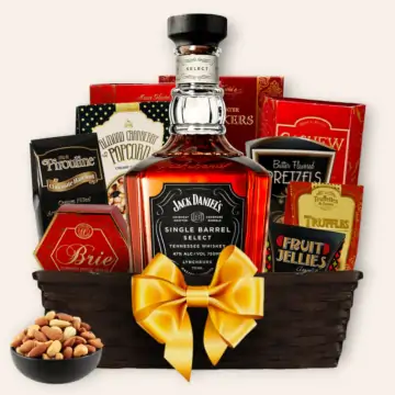 Jack Daniel's Single Barrel Tennessee Whiskey Gift Basket