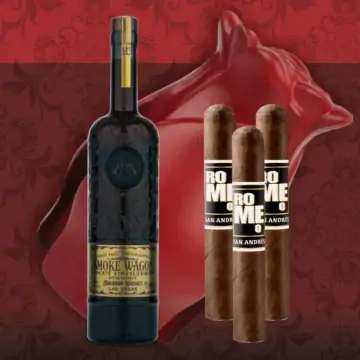 Smoke Wagon Bourbon with Bro-Rose & Cigars Gift Set