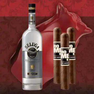 Beluga Noble Vodka with Bro-Rose & Cigar Set